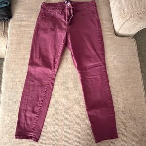 GAP Women's Maroon Skinny Jeans